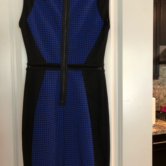 Foreign Exchange prom mini black/blue net dress - Picture 3 of 6